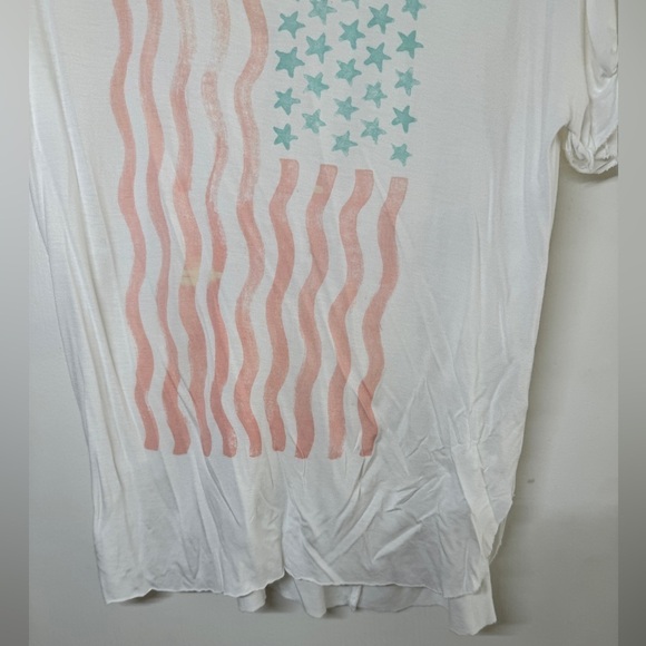 CHRLDR White American Flag USA Red Blue Short Sleeve T Shirt Light Weight Small - Picture 6 of 15